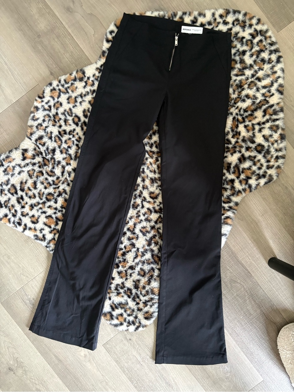 BERSHKA Black Women's Low Rise Dress Pant